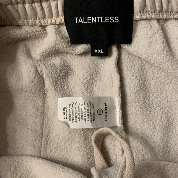 BNWOT- Talentless- Cement- XXL*flaw* Cement/Bone Sweatpants - Picture 5 of 5